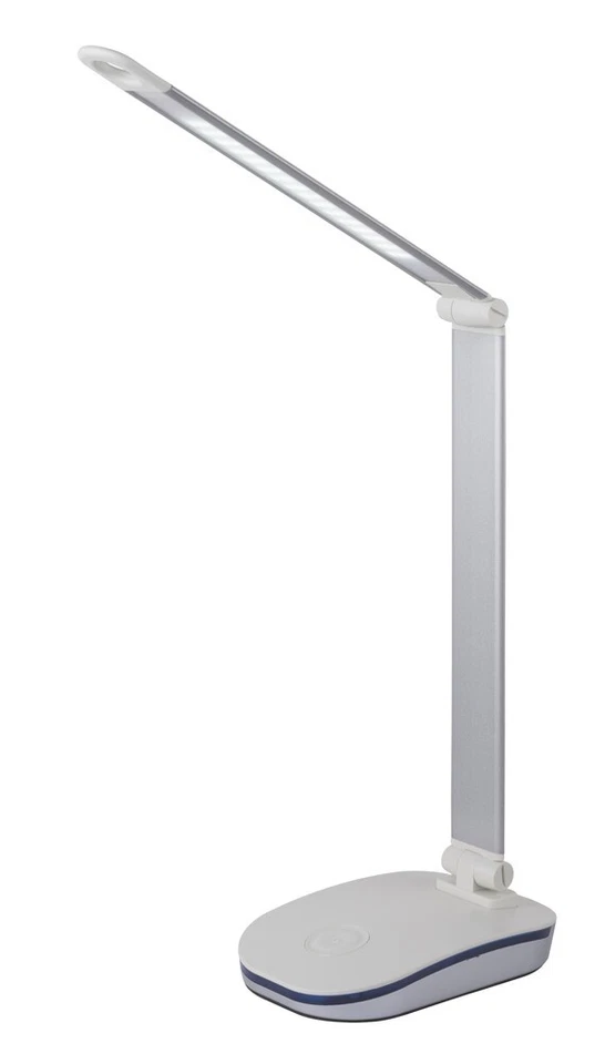 GLOBO TALISA Tischleuchte Kunststoff silberfarben, LED, 71 cm, mit USB-Slot, neu - Bild 1 von 2