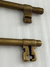 Two (2) Antique/Vintage 6” Brass Skeleton Keys — photo 3