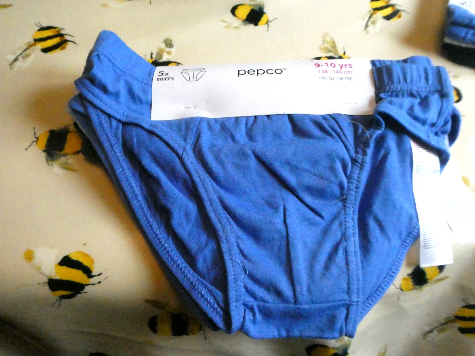 brand new boys 5 pack breifs pep and co new  9- 10  years