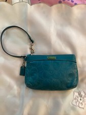 Vintage Coach Signature C Embossed Patent Leather Wristlet, Preowned
