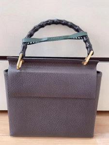 Gucci Grey Leather Bag Bamboohandle