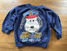 Snoopy Vintage Toddler Crewneck Sweatshirt Sailing Snoopy Captain 80s 
