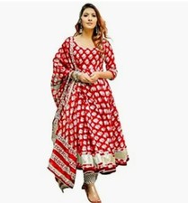 TRENDING GOTTA WORKED ANARKALI KURTA WITH DUPATTA AND PANT