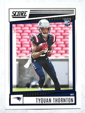 ROOKIE CARD TYQUAN THORNTON Patriots 2022 Panini Score Football Card #388