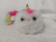 Pomsies Cat Interactive Purple White Rainbow Unicorn Cat Stuffed Animals