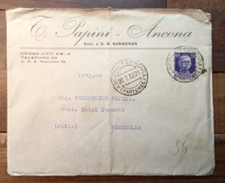 1932 ANCONA PAPINI ADVERTISING ENVELOPE + LETTER-N.34