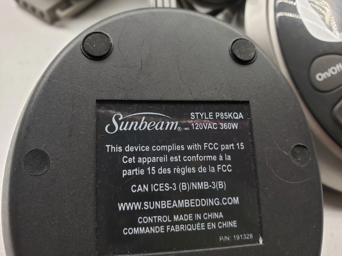 Sunbeam Dual Zone Electric Heated Blanket Controller P85KQA Control 4-Prong  360w | eBay