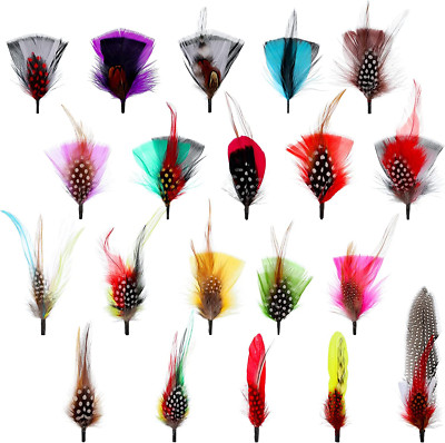 20 piezas de plumas para sombreros, plumas variadas para sombreros coloridos