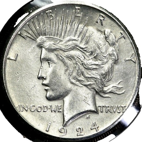 1924 P PEACE SILVER DOLLAR XF EXTRA FINE COIN | eBay