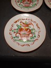 24 Pc Antique Hand Painted French Faience Rooster on Flower Basket Lunch Set — photo 6