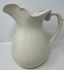 Vintage McCoy Pottery Pitcher Beige 7549 Speckled Salt Glaze Matte 9"