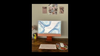 2021 Apple iMac (24-inch, Apple M1 chip with 8 core CPU and 8 core GPU, 8GB