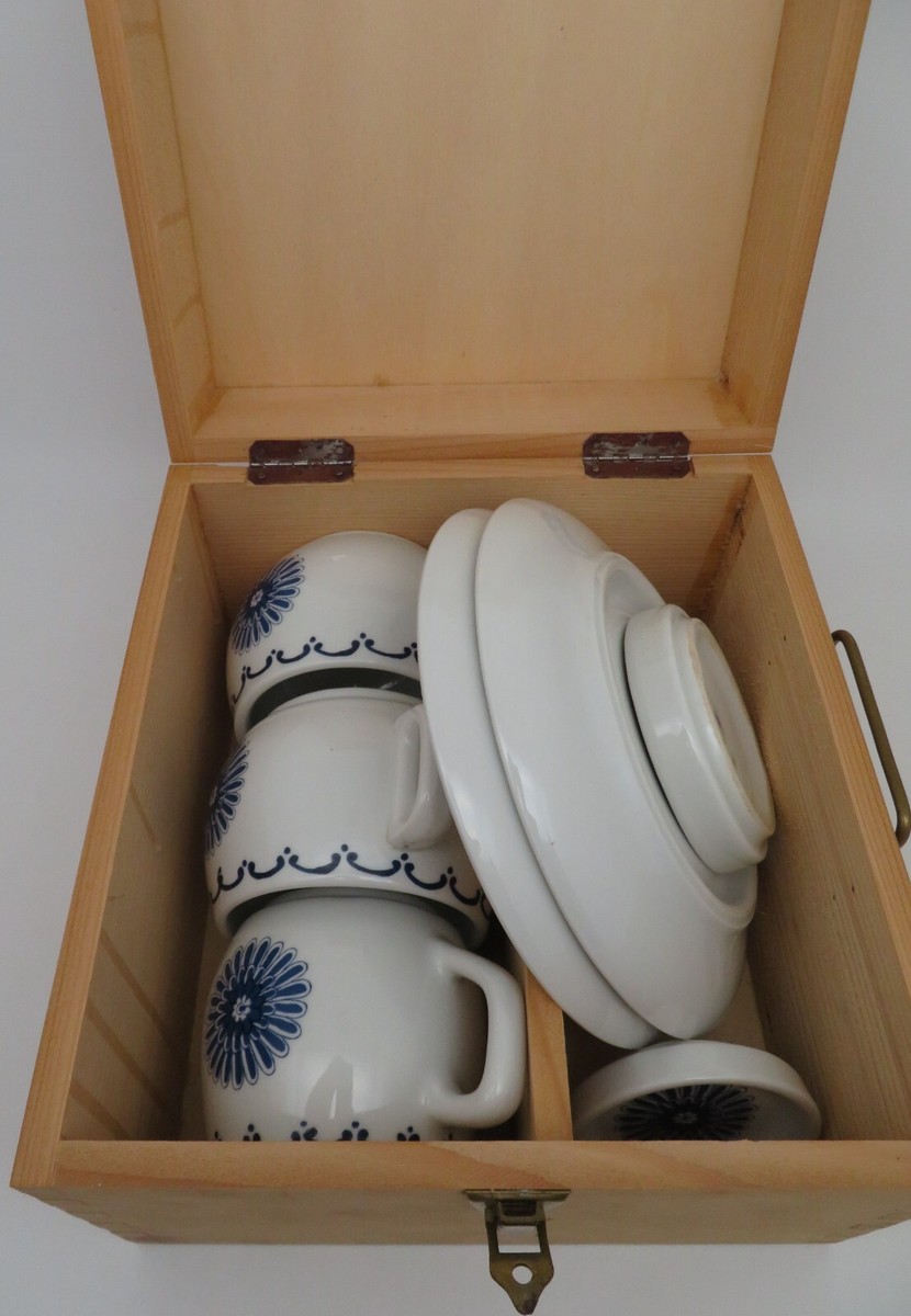 Beurrier à Eau Porcelaine De Paris - Décor Ming Bleu