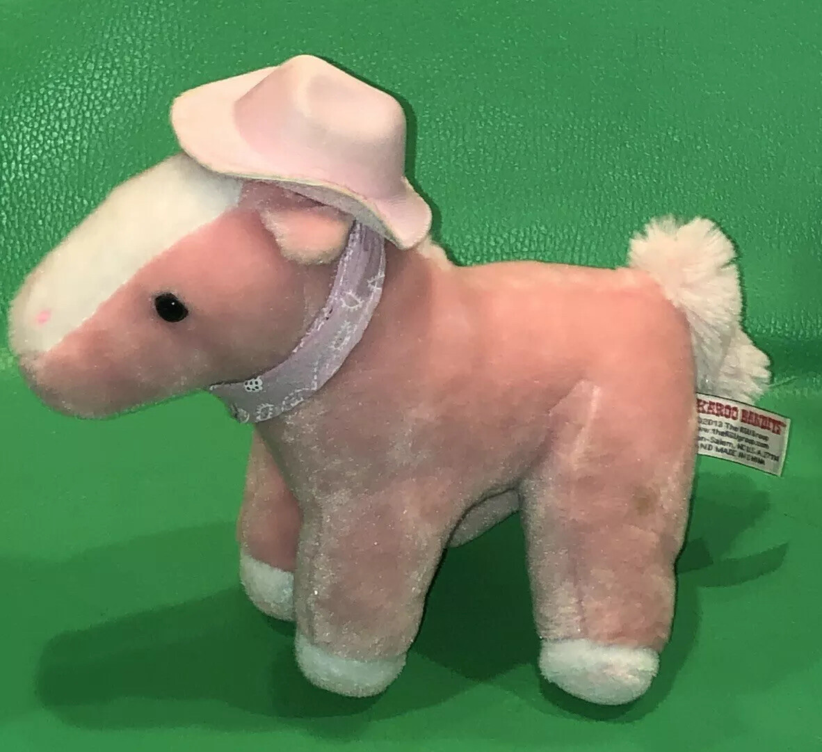Buckaroo Bandits Peluche Rosa Cavallo Pony Cappello e Bandana Suono 9" Peluche
