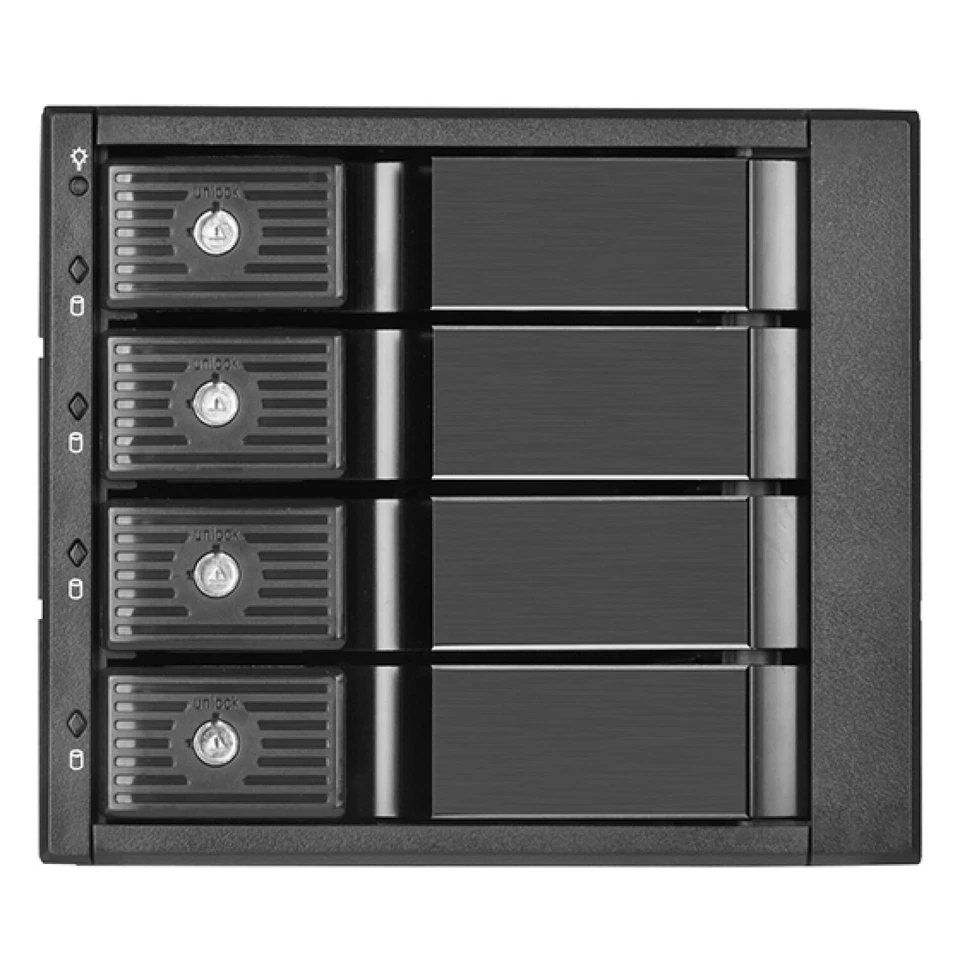 SilverStone FS304B-12G Three 5.25" Device Bay to Four 3.5" Trayless HotSwap Cage - Image 2 of 4