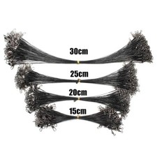 Stahlvorfach Edelstahl Set 15-30cm Schwarz Si...