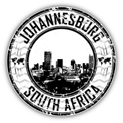Johannesburg South Africa Grunge Rubber Stamp Travel Car Bumper Sticker Decal