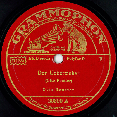 OTTO REUTTER: DER ÜBERZIEHER + DAS IST SO EINFACH - Schellack 78rpm