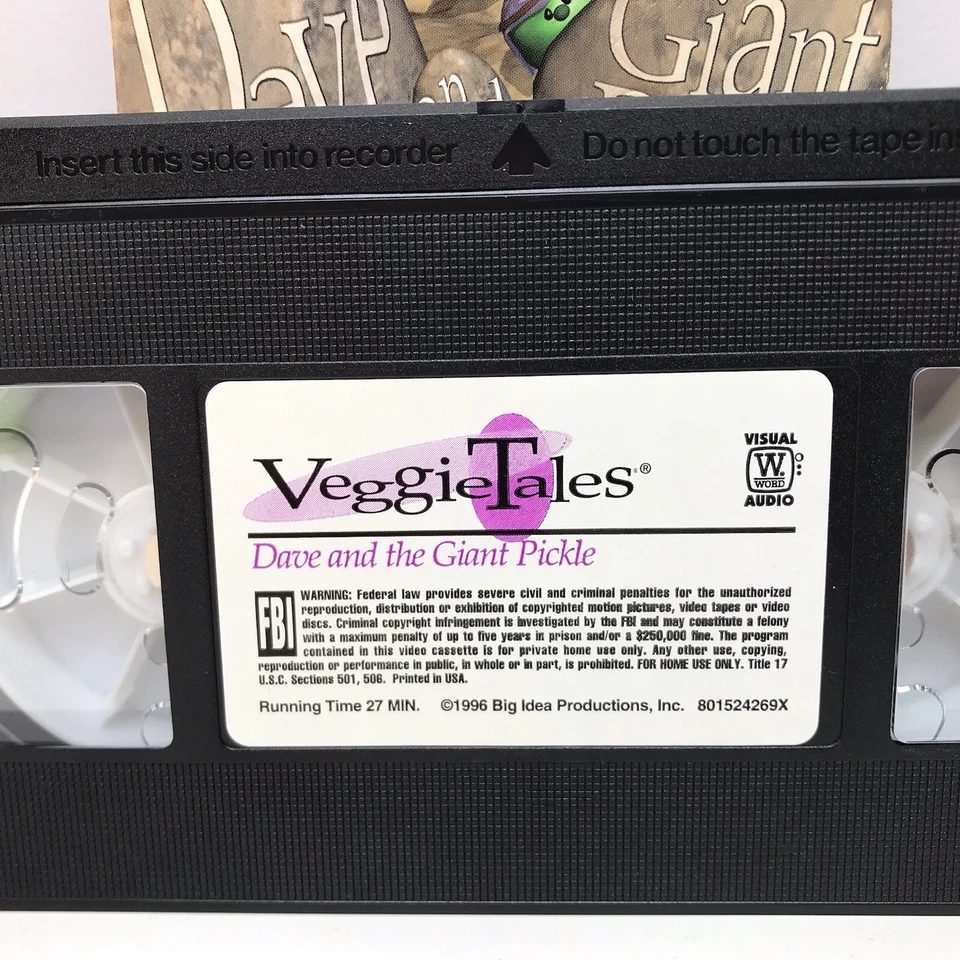 VeggieTales Dave The Giant Pickle VHS Video Tape Christian Kids Self-Esteem GOD - Image 3 of 4