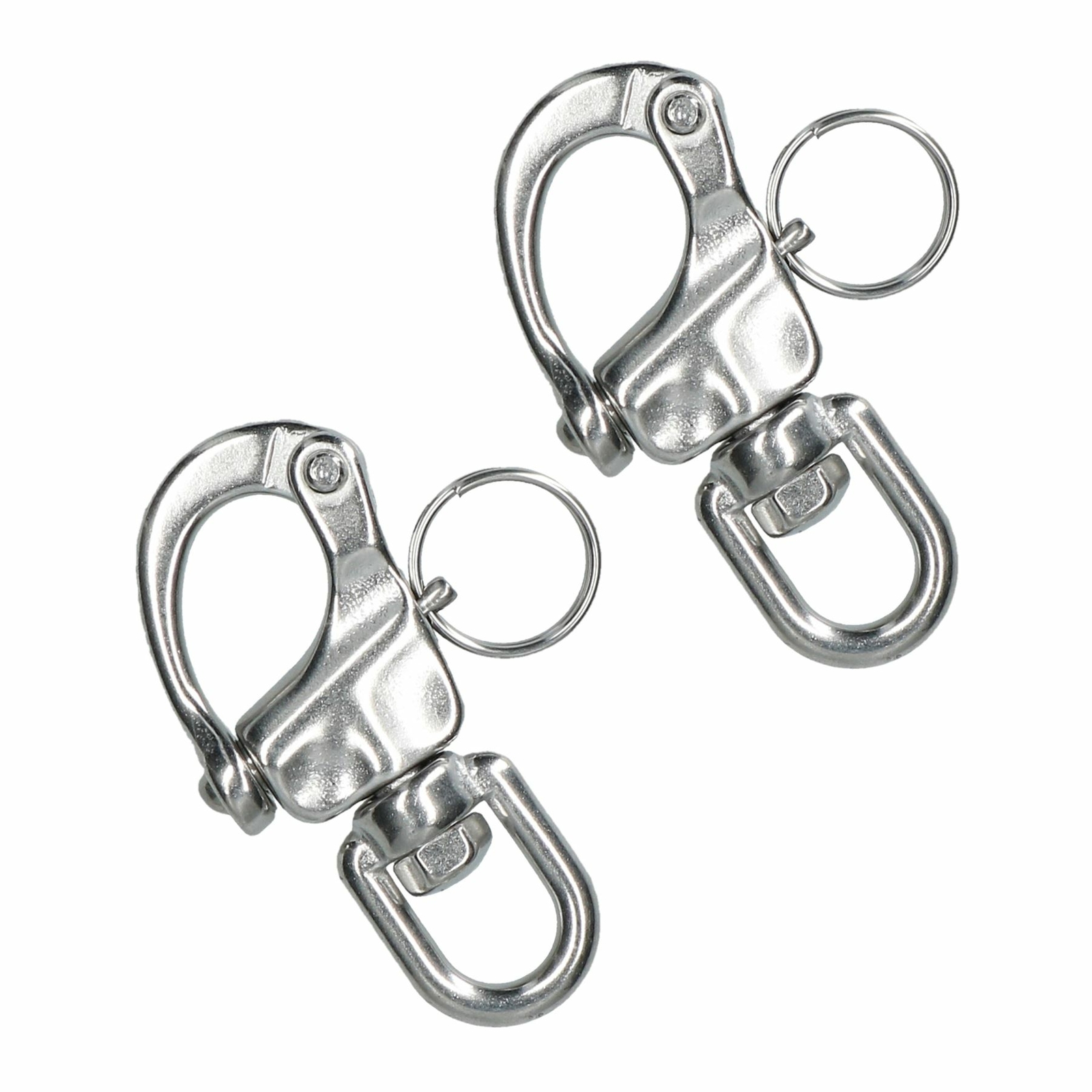 Snap Shackle Swivel Marine Grade 70mm Stainless Steel Rigging Carabiner 2PK