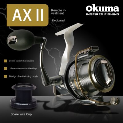 okuma axeon surf reel Okuma AX II Surf Long Cast Spinning Fishing Reel