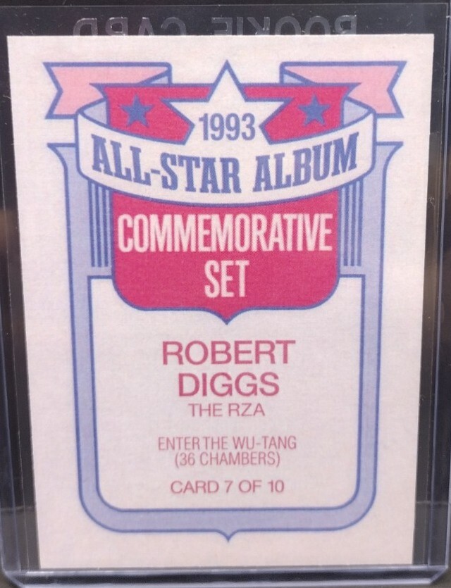 THE RZA Limited Edition Baseball Art Card Hip Hop Collectible WU