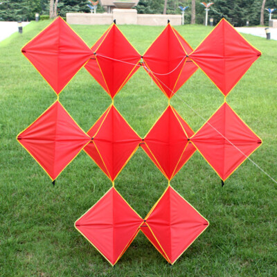Professional 160cm Power Single Ten / Red Diamonds Kites With Flying Tools NEW