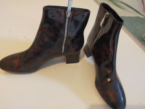 Zara Patent Ankle Boots Size 37 - Picture 1 of 20