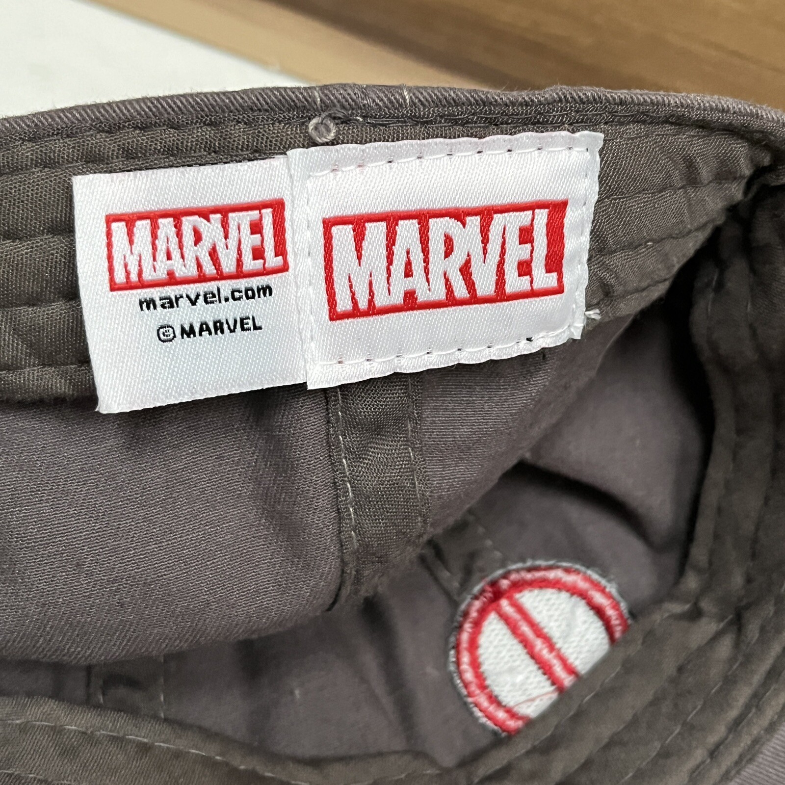 Marvel Deadpool Hat Cap Strap Back Brown Logo Com… - image 9