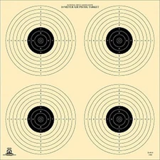 B-40/4 [B-32/4] Official NRA 10 Meter Air Pistol Target, 14" x 14", on Tag (50)