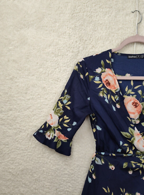 boohoo blue ruffle dress Romance Ruffle Dress, in Steel Blue Luxe Satin, Size: Medium | Show Me Your Mumu main image 0