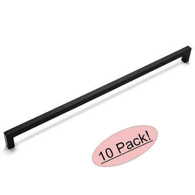 *10 Pack* Cosmas Cabinet Hardware Flat Black Modern Hanlde Pulls #14777-320FB