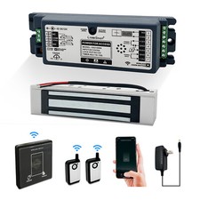 Magnetic Door Lock System Kit with Wirless Push Switches and Smartphone App