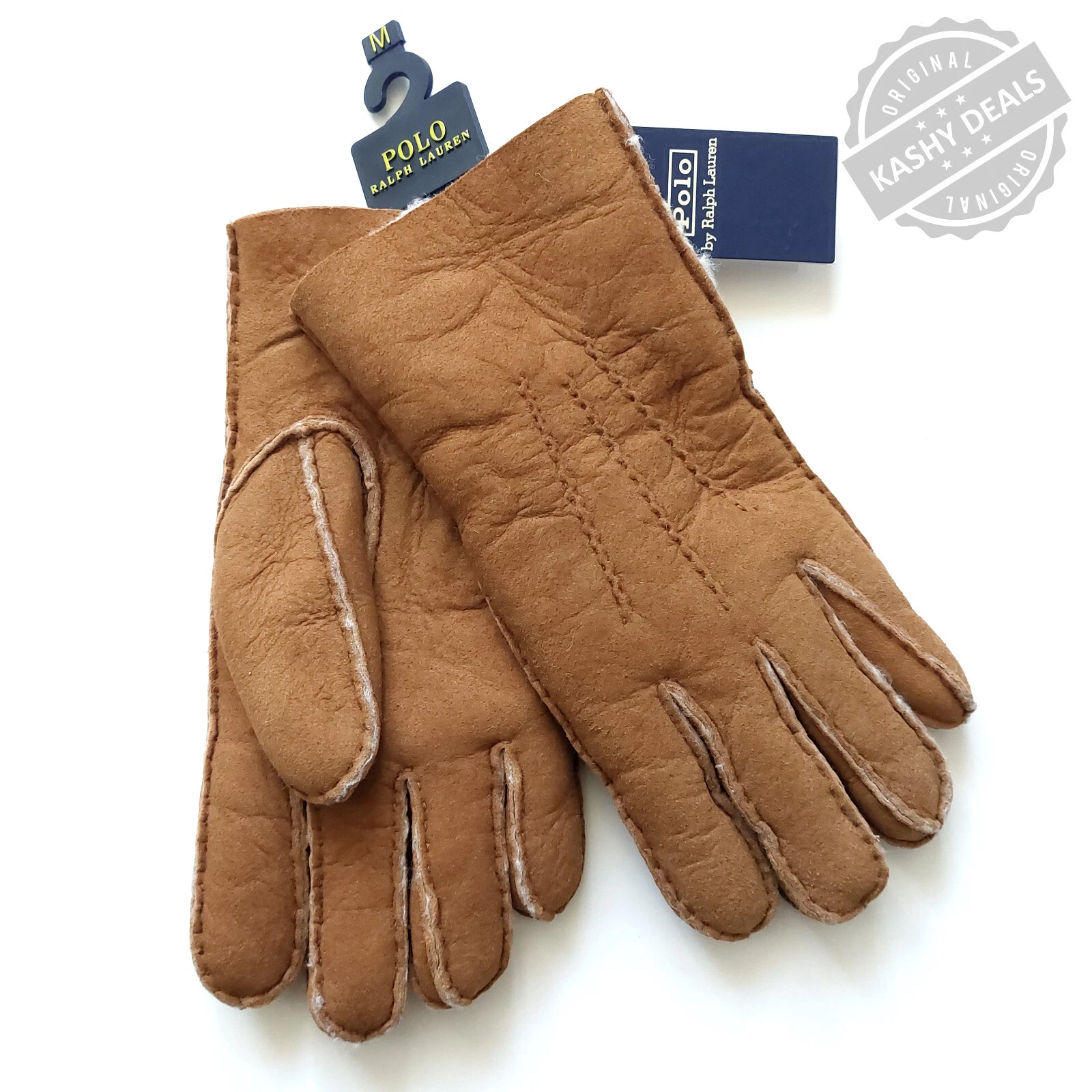 Polo Ralph Lauren Sheepskin Men's Gloves - Chestnut - Medium