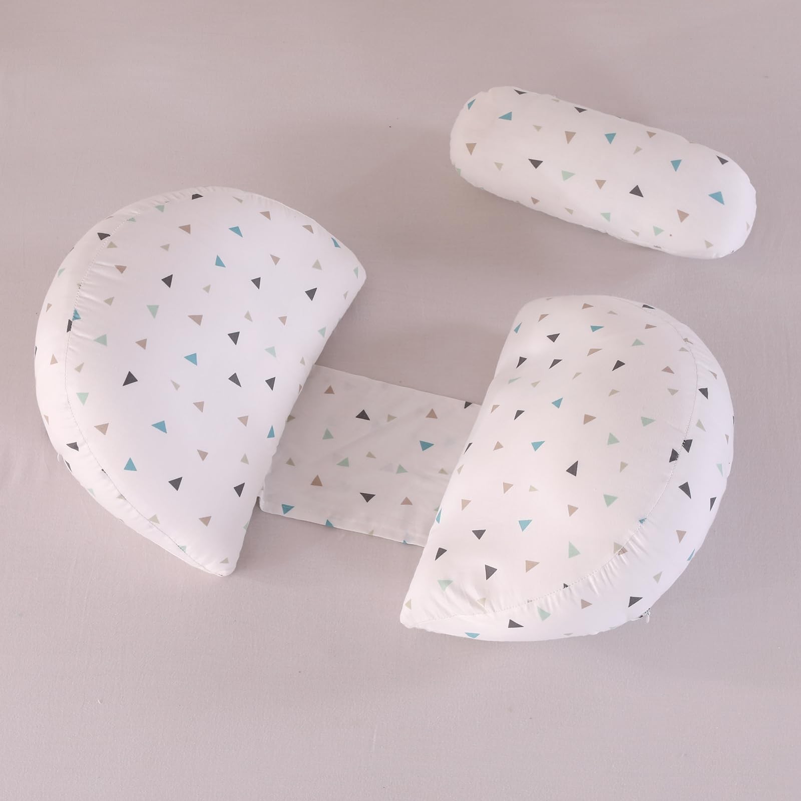 SHANNA Pregnancy Pillow for Sleeping, Wedge Full S, Cotton Triangle White