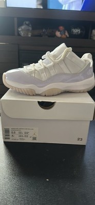 Jordan Air Jordan 11 Retro Low Unisex Kids White Mesh Patent Leather US 5.5