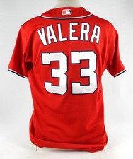 2023 Washington Nationals Leonel Valera #33 Game Issued Pos Used Red Jersey 0