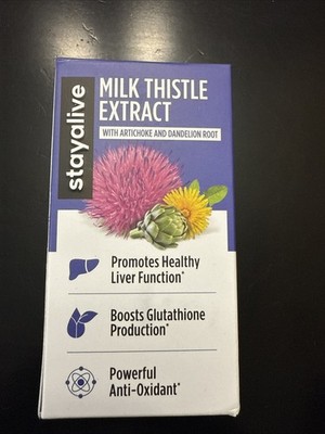 Stay Alive Milk Thistle Supplement dandelion root artichoke extract 120 Pills