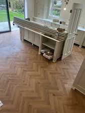 NEW!! HERRINGBONE LVT.COMMERCIAL 2.5mm 0.55mm. VINYL FLOORING.GLUE DOWN ”SAMPLE”