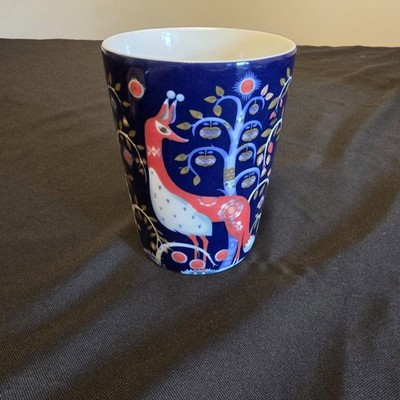 Iittala Taika Mug Blue Owl Deer Finland Latte Coffee Cup Klaus Design