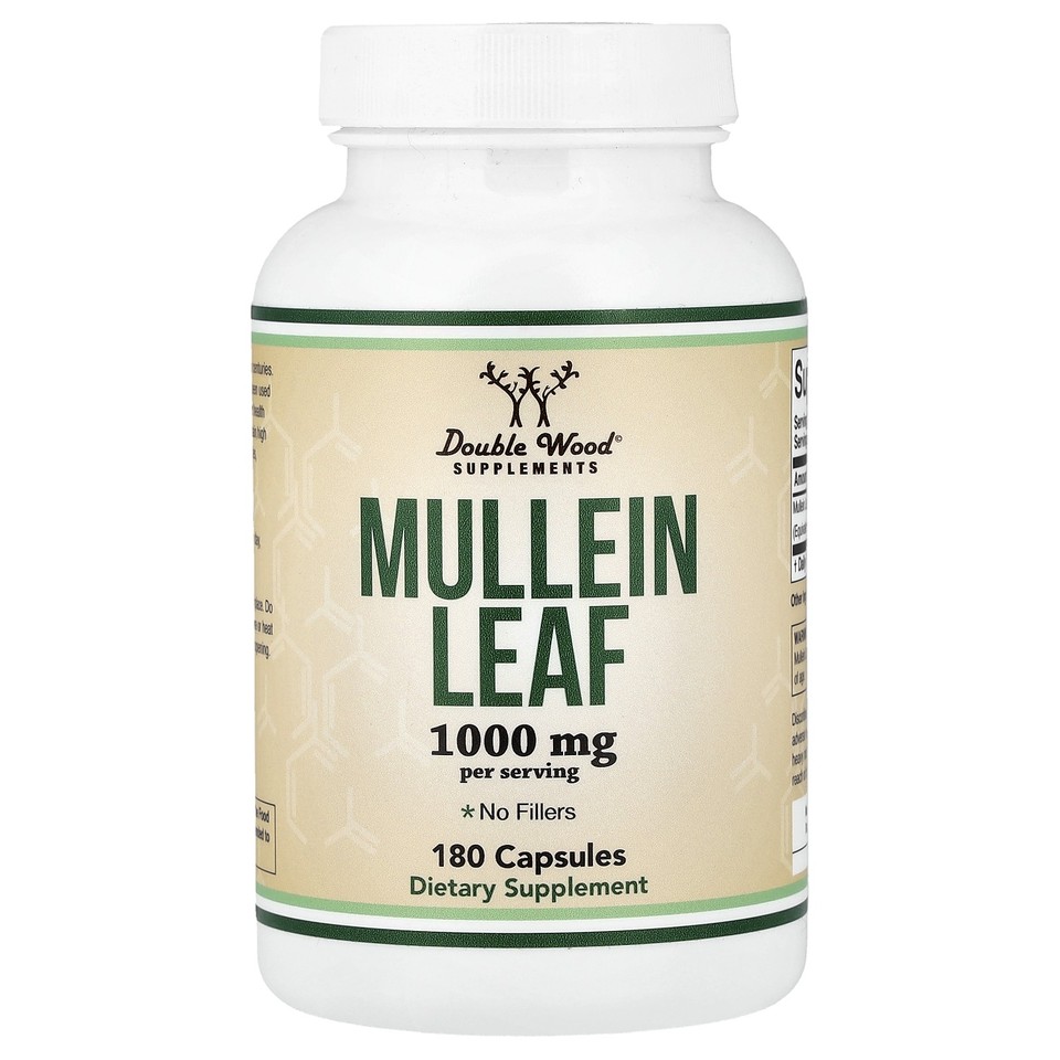 Mullein Leaf, 180 Capsules (500 mg per Capsule)