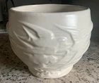 McCoy Swallows in Flight Jardiniere Planter, 1935, 7" White Vintage
