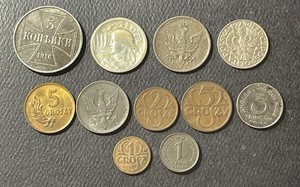 Poland Mixed Years & Denominations Minor Coins: Lot of 11