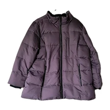 Arctic Expedition Womens XLarge Quilted Down Winter Coat Dark Purple