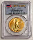 2006-W American Gold Eagle 20th Anniversary 1 oz First Strike PCGS MS70 $50 Coin
