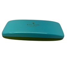 Kate Spade New York Hard Shell Glasses Case Turquoise Blue Olive Green Eyes OS