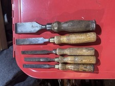 Set Of 5 Robert Sorby Woodwork Vintage Chisles