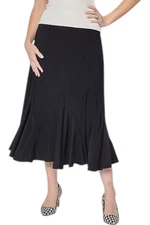 Antthony Women's Design Originals Spiral Seamed Skirt Black