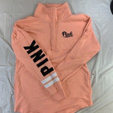 Women s Victoria Secret Pink Sweatshirt Xs Pink Quarter Zip