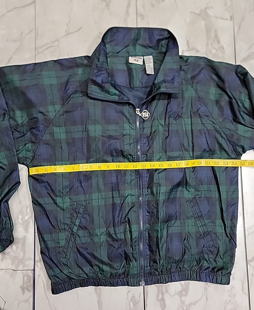 Vintage Jerzees Black Watch Pattern Windbreaker L… - image 3